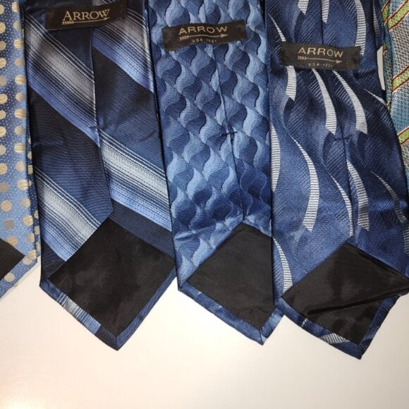 7 Vintage Silk Ties Stafford-Arrow, etc (1 has a small Stain) 6 Good Condition. - Picture 10 of 15